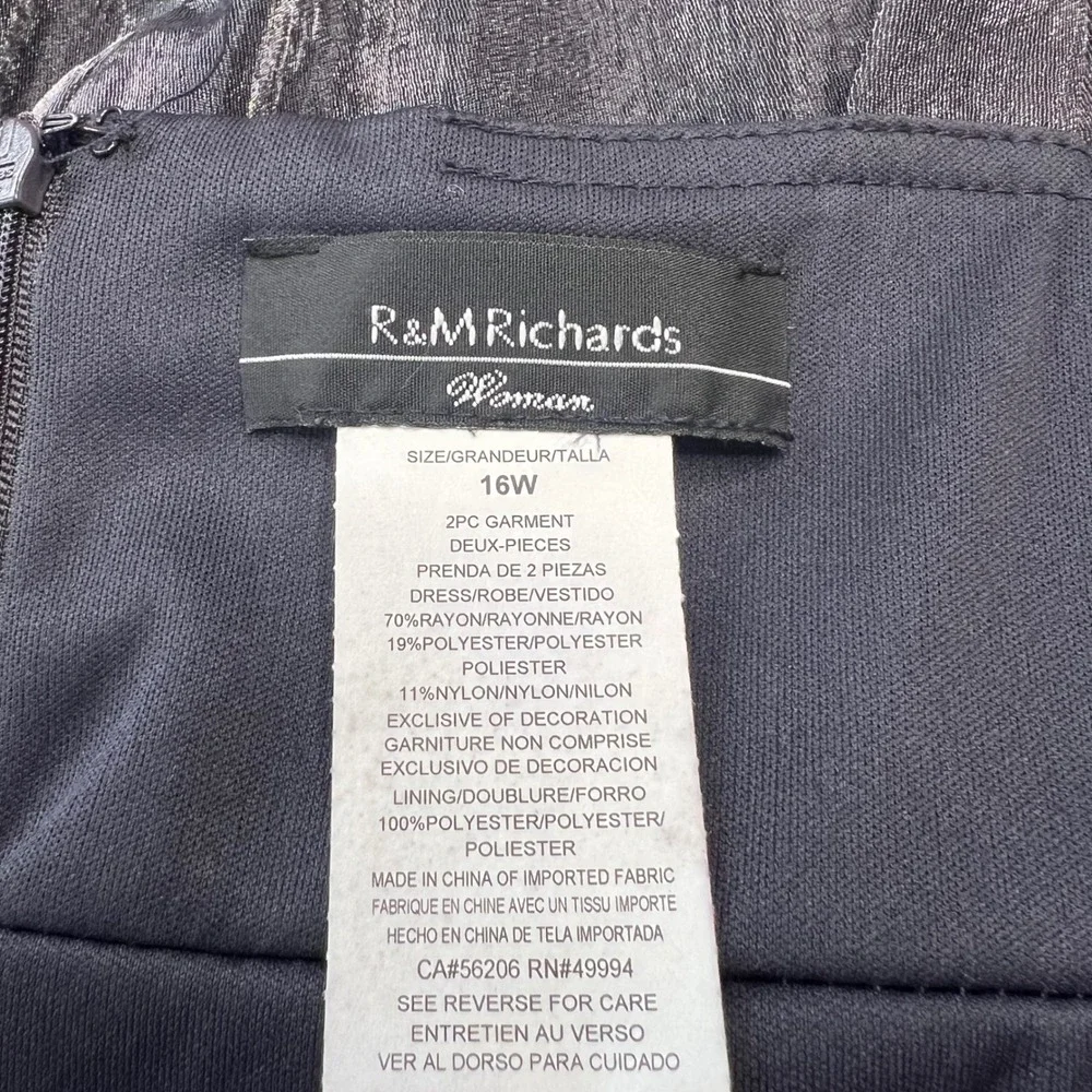 R&M Richards Woman‎ Tiered Dress Embellished Formal Party Size 16W (1 Piece)